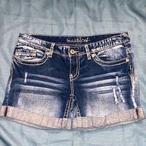 Distressed Jean Shorts